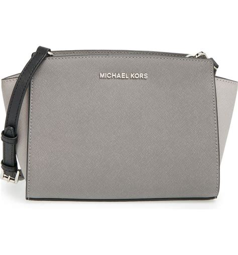 Selma Medium Saffiano Leather Crossbody Bag .